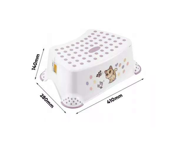 Step stool Tomek “Cats” 40.5x28.5x14cm white