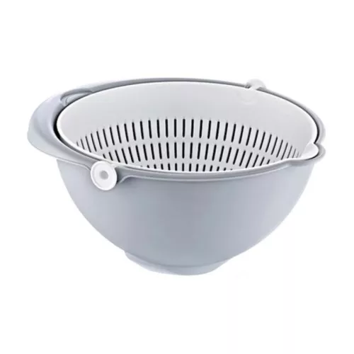 Bowl-strainer 2in1 Stella 21x21x10.5cm white/grey