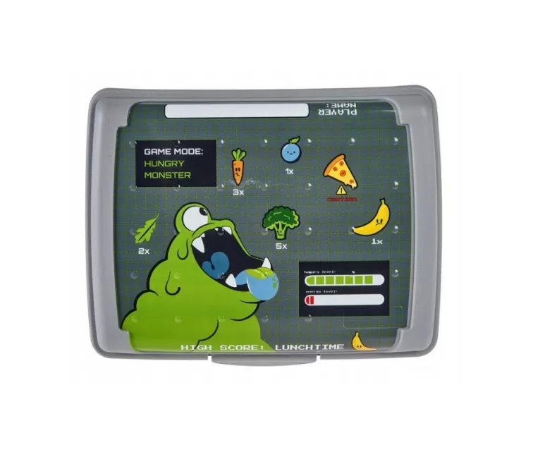 Контейнер для хранения продуктов deco-click-box midi 1L Carla “Monster” 17x13x7 см, серый