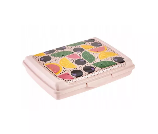 Контейнер для хранения продуктов deco-click-box mini 0.5L Carla “Fruits” 17x13x3.5cm розовый