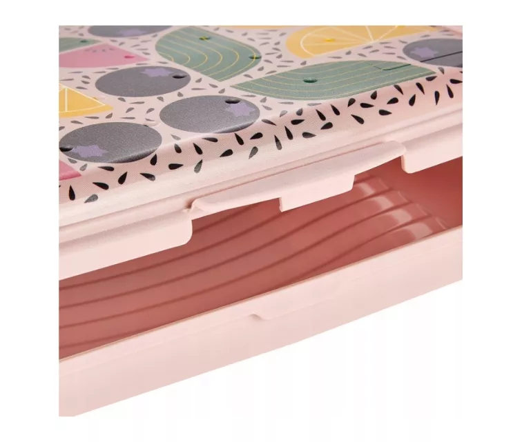 Контейнер для хранения продуктов deco-click-box mini 0.5L Carla “Fruits” 17x13x3.5cm розовый