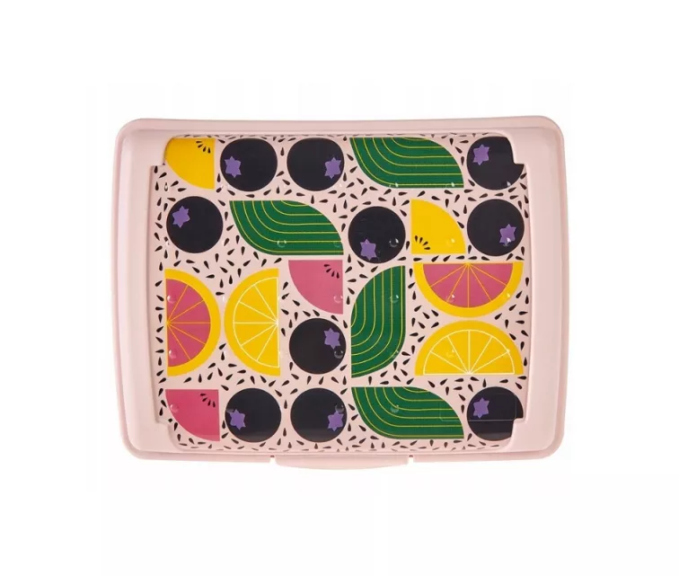 Контейнер для хранения продуктов deco-click-box mini 0.5L Carla “Fruits” 17x13x3.5cm розовый