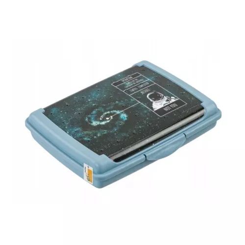 Pārtikas uzglabāšanas trauks deco-click-box mini 0,5L Carla "Cosmos” 17x13x3,5cm zils