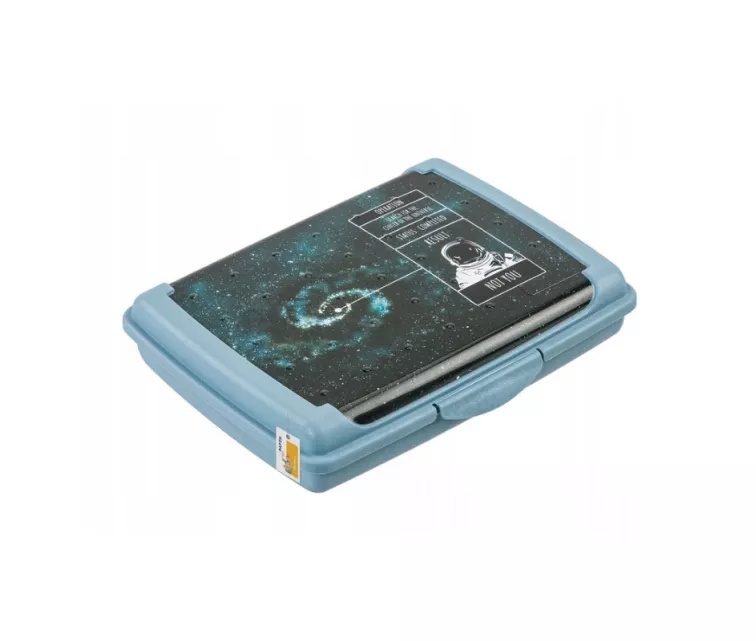 Food storage container deco-click-box mini 0.5L Carla "Cosmos” 17x13x3.5cm blue