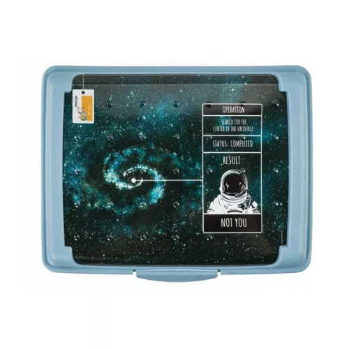 Pārtikas uzglabāšanas trauks deco-click-box mini 0,5L Carla "Cosmos” 17x13x3,5cm zils