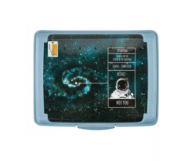 Toidu hoiukarp dekoratiivkarbis mini 0,5L Carla "Cosmos" 17x13x3,5cm sinine