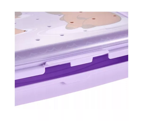 Контейнер для хранения продуктов deco-click-box mini 0.5L Carla “Capybara” 17x13x3.5cm, нежно-фиолетовый