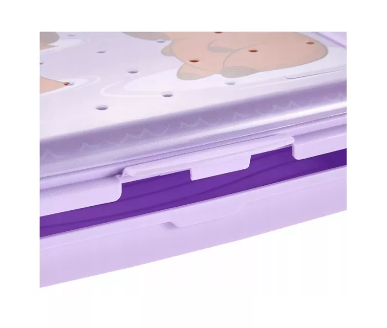 Контейнер для хранения продуктов deco-click-box mini 0.5L Carla “Capybara” 17x13x3.5cm, нежно-фиолетовый