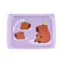 Контейнер для хранения продуктов deco-click-box mini 0.5L Carla “Capybara” 17x13x3.5cm, нежно-фиолетовый