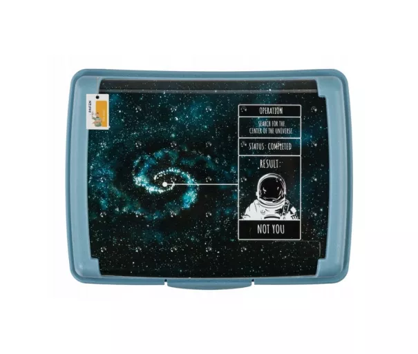 Toidu hoiukarp dekoratiivkarbis midi 1L Carla "Cosmos" 17x13x7cm sinine