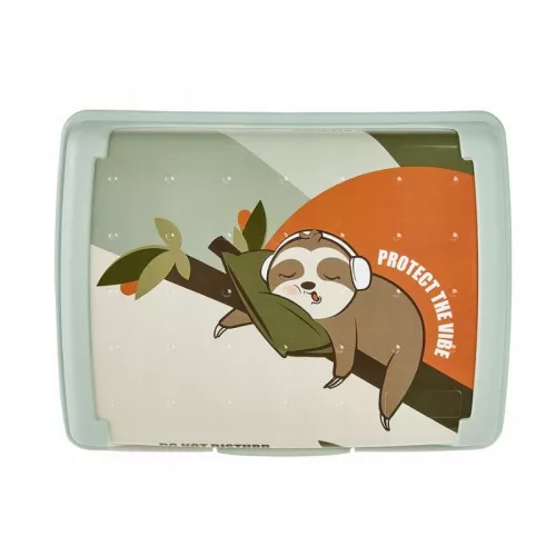 Pārtikas uzglabāšanas trauks deco-click-box midi 1L Carla “Lazy Lui” 17x13x7cm zaļš