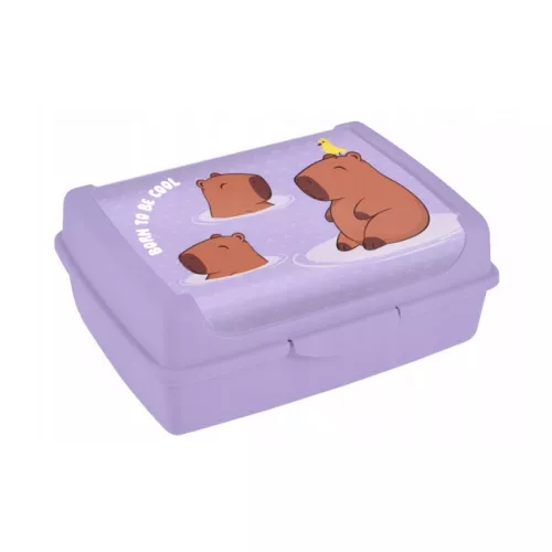 Pārtikas uzglabāšanas trauks deco-click-box midi 1L Carla “Capybara” 17x13x7cm maigi violets