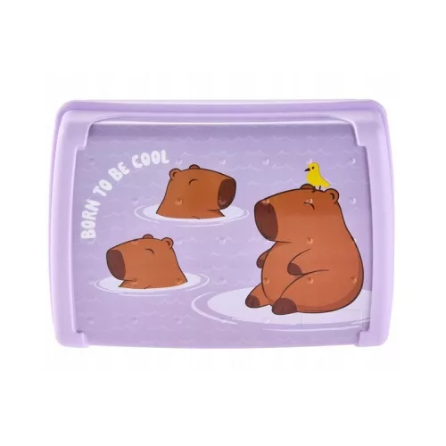 Pārtikas uzglabāšanas trauks deco-click-box midi 1L Carla “Capybara” 17x13x7cm maigi violets