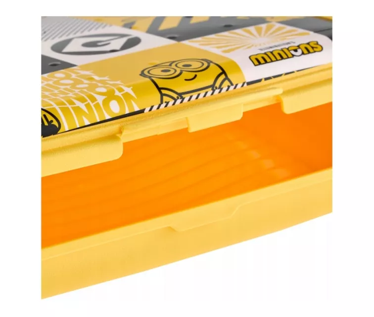 Контейнер для хранения продуктов deco-click-box mini 0.5L Carla "Minions Mosaic" 17x13x3.5 см, желтый