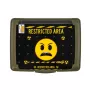 Контейнер для хранения продуктов deco-click-box mini 0.5L Carla "Emoji Danger" 17x13x3.5 см, оливковый цвет.