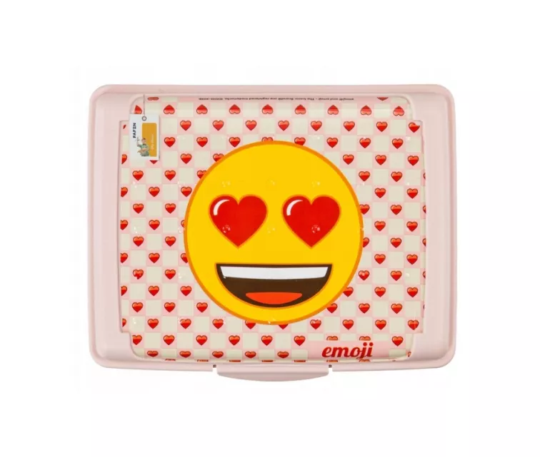 Контейнер для хранения продуктов deco-click-box mini 0.5L Carla "Emoji Hearts" 17x13x3.5cm розовый