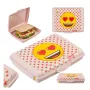 Контейнер для хранения продуктов deco-click-box mini 0.5L Carla "Emoji Hearts" 17x13x3.5cm розовый