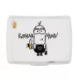 Maisto laikymo indelis „deco-click-box midi“ 1 l Carla „Minions Banana“ 17 x 13 x 7 cm, baltas