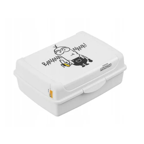 Pārtikas uzglabāšanas trauks deco-click-box midi 1L Carla "Minions Banana" 17x13x7cm balta
