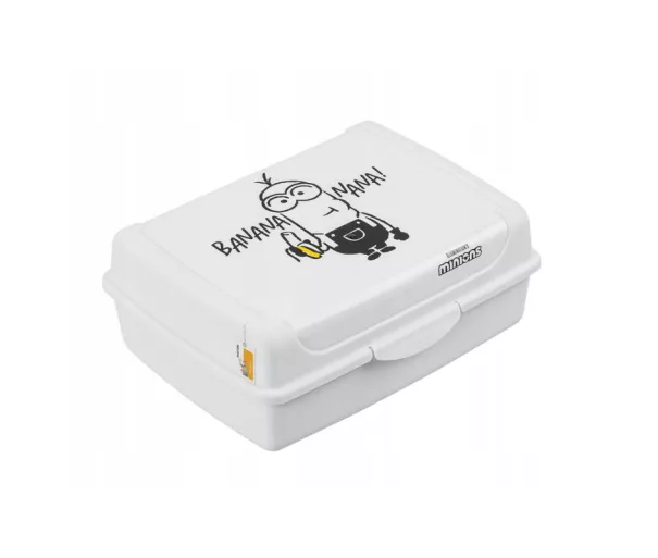 Toidu hoiukarp deco-click-box midi 1L Carla "Minions Banana" 17x13x7cm valge