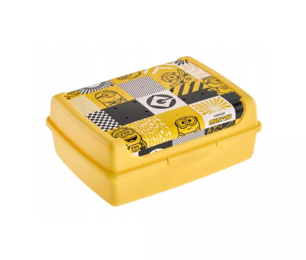 Toidu hoiukarp deco-click-box midi 1L Carla "Minions Mosaic" 17x13x7cm kollane
