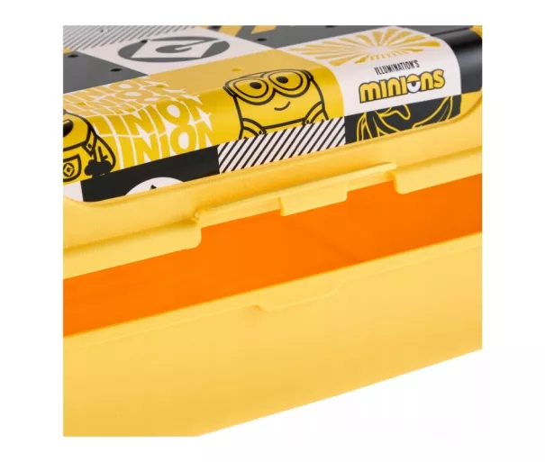 Toidu hoiukarp deco-click-box midi 1L Carla "Minions Mosaic" 17x13x7cm kollane