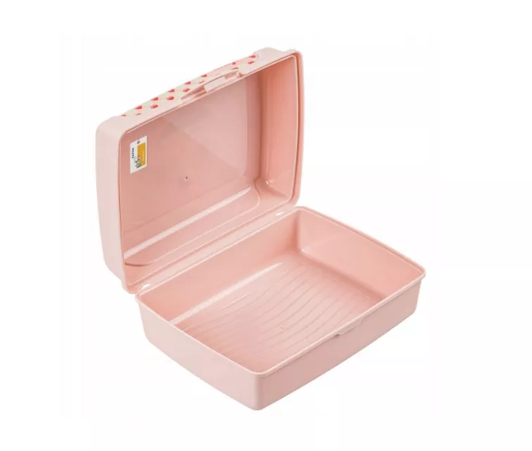 Maisto laikymo indelis „deco-click-box midi“ 1 l Carla „Emoji Hearts“ 17 x 13 x 7 cm, rožinis