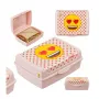 Maisto laikymo indelis „deco-click-box midi“ 1 l Carla „Emoji Hearts“ 17 x 13 x 7 cm, rožinis