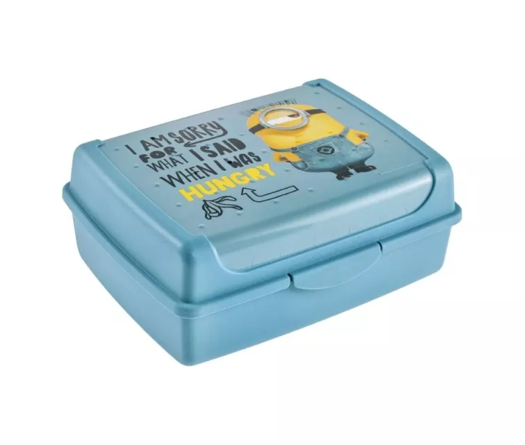 Toidu hoiukarp dekoratiivkarbis midi 1L Carla "Minions Hungry" 17x13x7cm helesinine