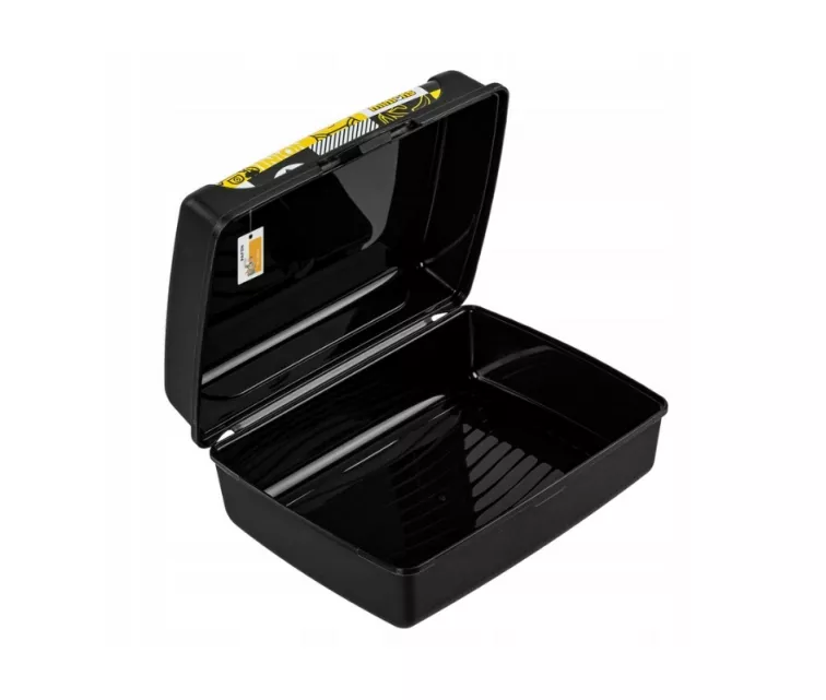 Контейнер для хранения продуктов deco-click-box midi 1L Carla "Мозаика с миньонами" 17x13x7 см, черный