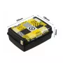 Контейнер для хранения продуктов deco-click-box midi 1L Carla "Мозаика с миньонами" 17x13x7 см, черный