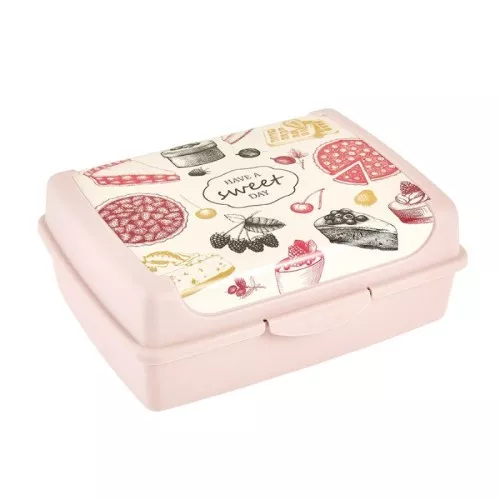 Контейнер для хранения продуктов click-box midi 1L Carla "Sweet day" 17x13x7cm розовый