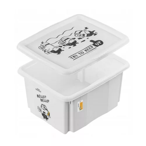 Karp kaanega 24L Karolina “Minions Bello” 42.5x35.5x22.5cm valge