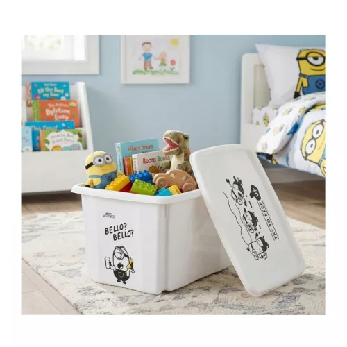 Karp kaanega 15L Karolina “Minions Bello” 38x29.5x20.5cm valge