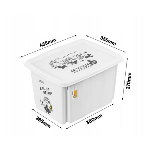 Kast kaanega 30L Karolina “Minions Bello” 45x35x27cm valge