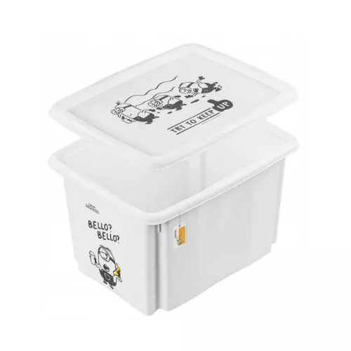 Kast kaanega 30L Karolina “Minions Bello” 45x35x27cm valge
