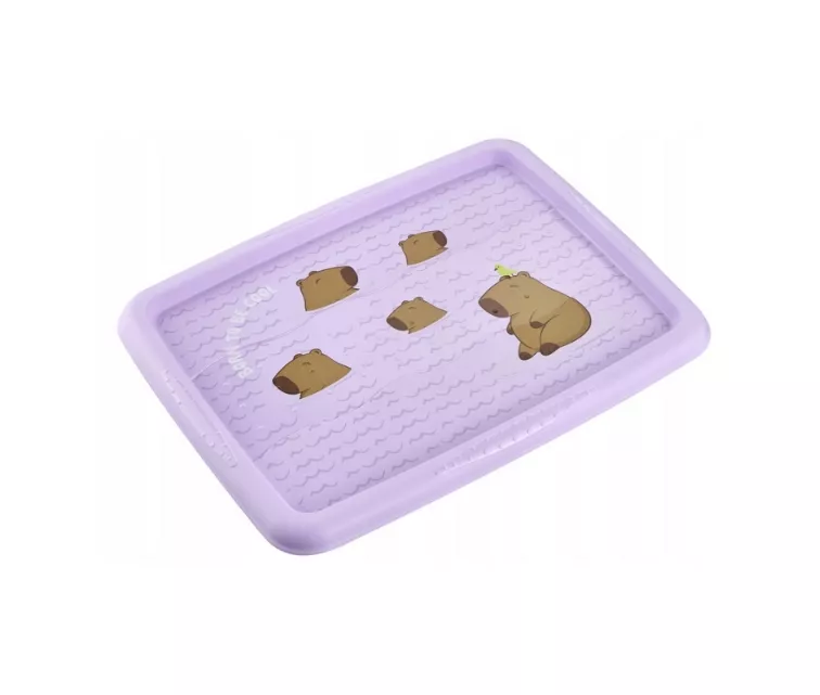 Box with lid 24L Karolina “Capybara” 42.5x35.5x22.5cm soft purple