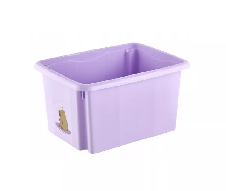 Dėžė su dangčiu 15L Karolina „Capybara“ 38x29.5x20.5cm švelniai violetinė