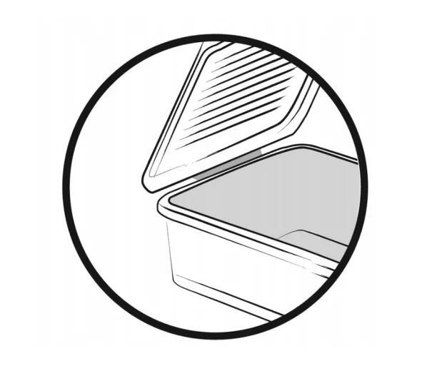 Box with lid clipbox Leonie 28.5x18.5x10.5cm 3.7L transparent