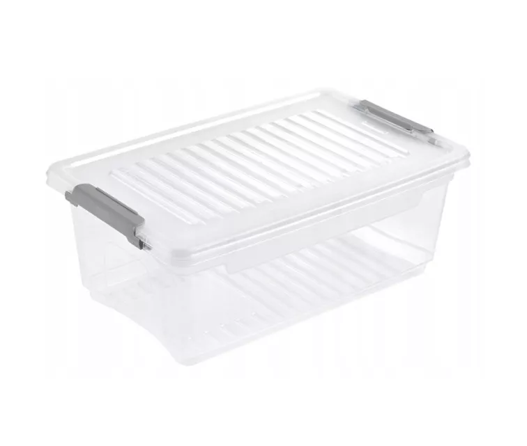 Коробка с крышкой-клипсой Leonie 28,5x18,5x10,5 см 3,7 л прозрачная