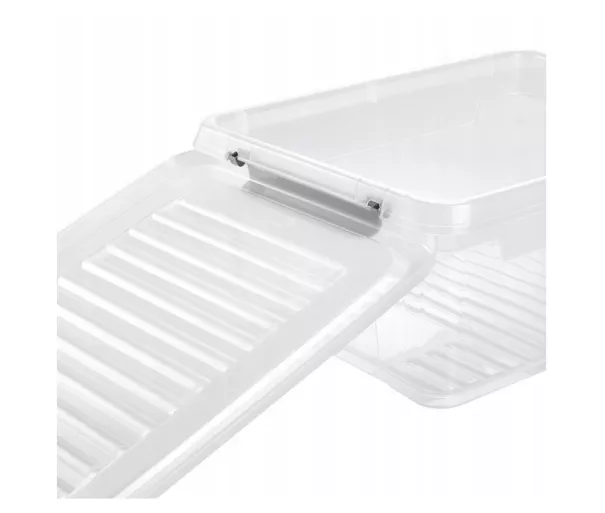 Box with lid clipbox Leonie 28.5x18.5x10.5cm 3.7L transparent
