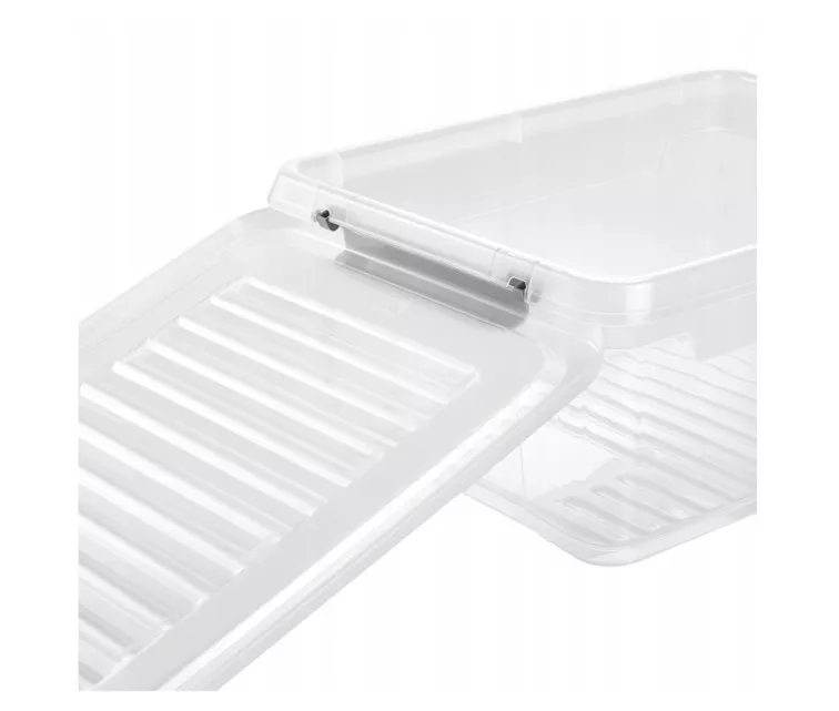 Коробка с крышкой-клипсой Leonie 28,5x18,5x10,5 см 3,7 л прозрачная