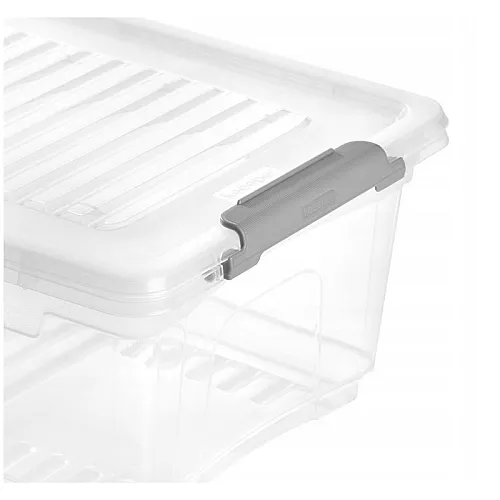 Коробка с крышкой-клипсой Leonie 37,5x28,5x16 см 11,4 л прозрачная