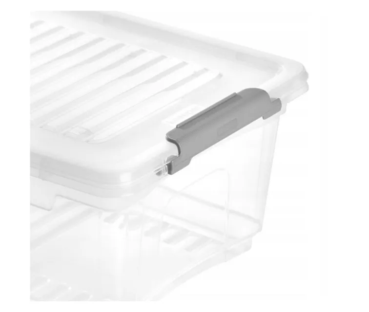 Коробка с крышкой-клипсой Leonie 37,5x28,5x16 см 11,4 л прозрачная