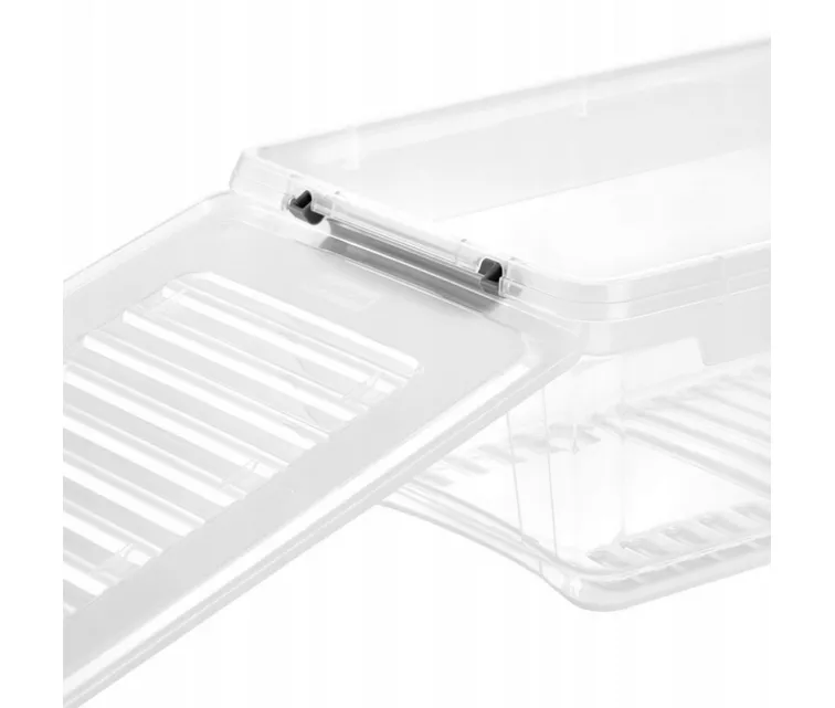 Коробка с крышкой-клипсой Leonie 37,5x28,5x16 см 11,4 л прозрачная