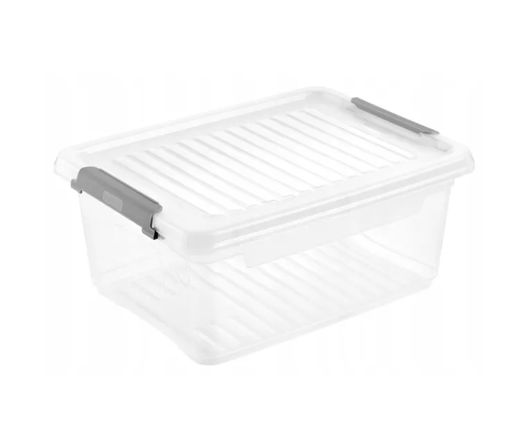 Коробка с крышкой-клипсой Leonie 37,5x28,5x16 см 11,4 л прозрачная