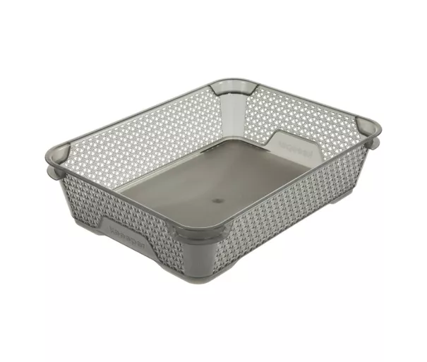 Basket mini A5 Mirko 26,5x20x7cm crystal gray (transparent)