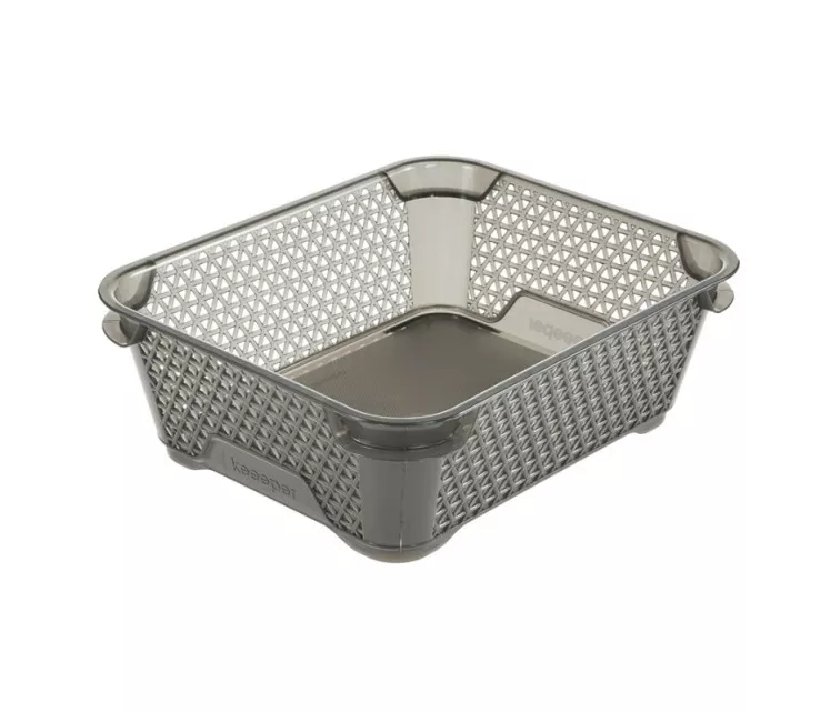 Basket mini A6 Mirko 20x16x7cm crystal gray (transparent)