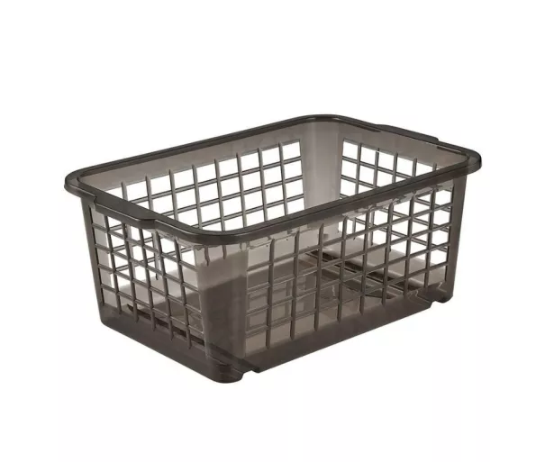 Mini basket 25x17x10cm Fred transparent grey