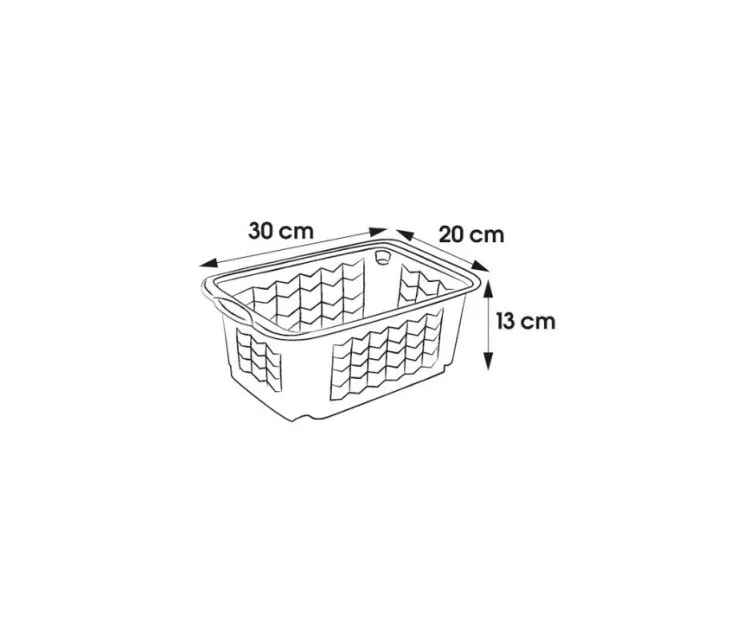 Basket S 30x20x13cm Fritz transparent